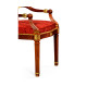 Neo-classical gilded lyre back dining armchair