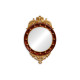 Mahogany & gilt round convex eglomise mirror (Medium)
