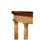Mahogany demilune console table