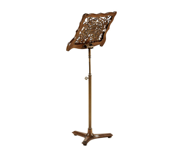Ocala Fretwork Walnut Adjustable Music Stand