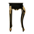 Ocala Smoky black & gilded console  table with marble top