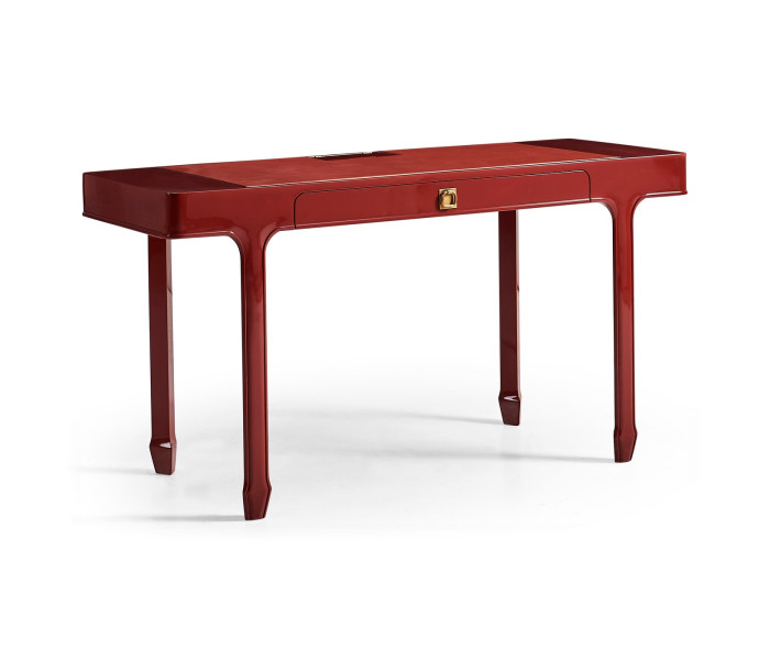 Rectangular Desk (140) - Red Brick Leather 031-01-00210 - Socket