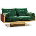 Wood Shell 2 Seat Loveseat