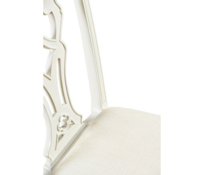 Spark Chippendale White Side Chair