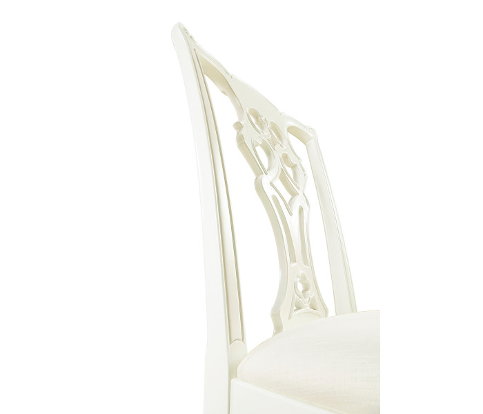 Spark Chippendale White Side Chair