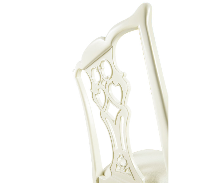 Spark Chippendale White Side Chair