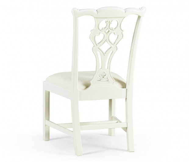 Spark Chippendale White Side Chair