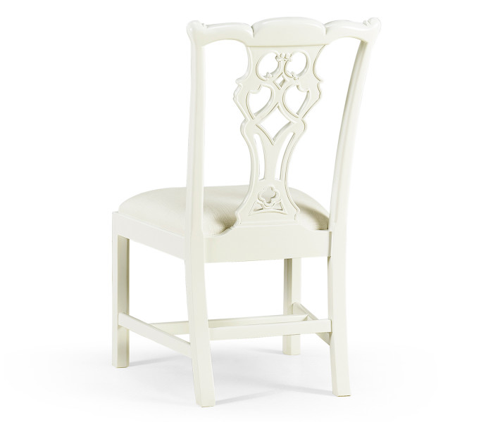 Spark Chippendale White Side Chair