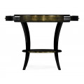 Dark Bronze Round Side Table With Drawer