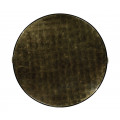 Dark Bronze Round Side Table With Drawer