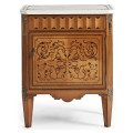 Small Satinwood &Amp; Cream Scagliola Italian Commode