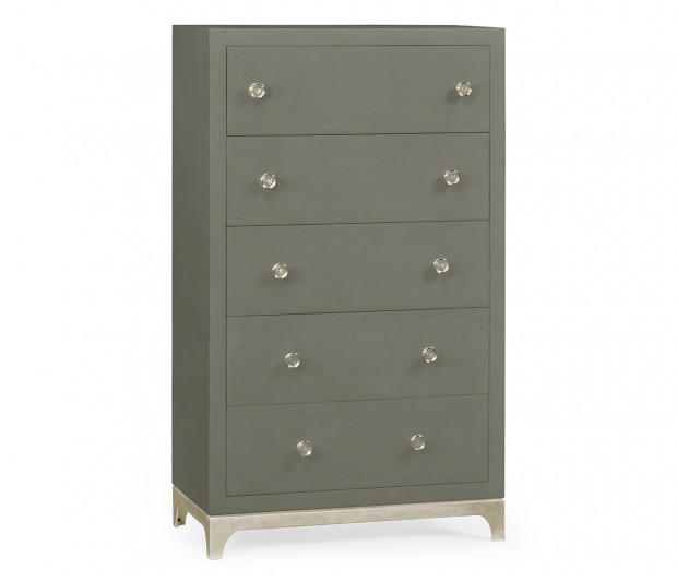 Tall chest with blazer buttons (Slate/Silver)