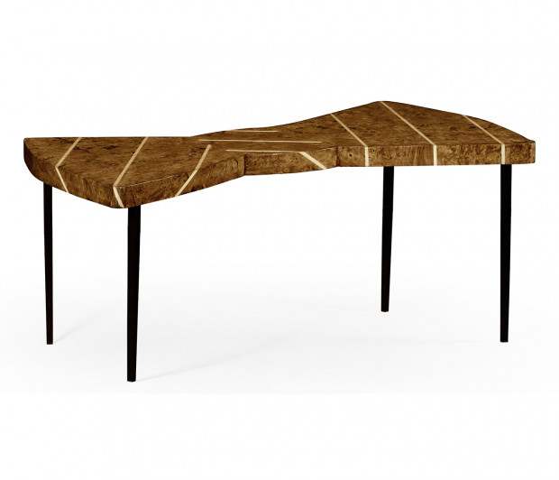 Burl Oak Bowtie Coffee Table