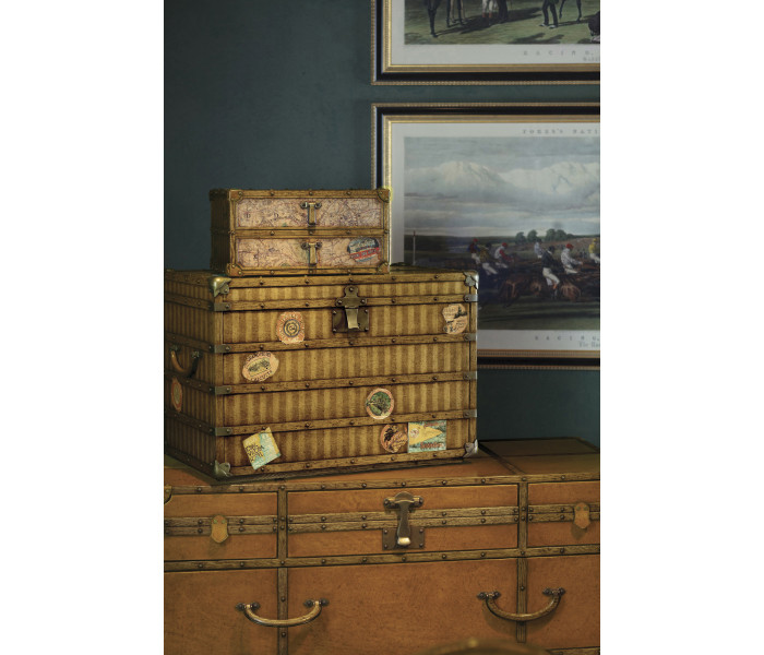 Travel Trunk Style Desktop Chest
