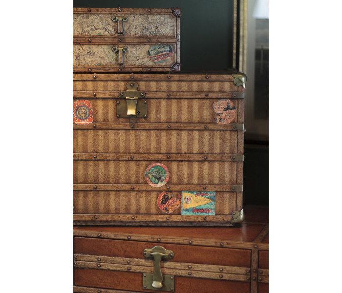 Travel Trunk Style Desktop Chest