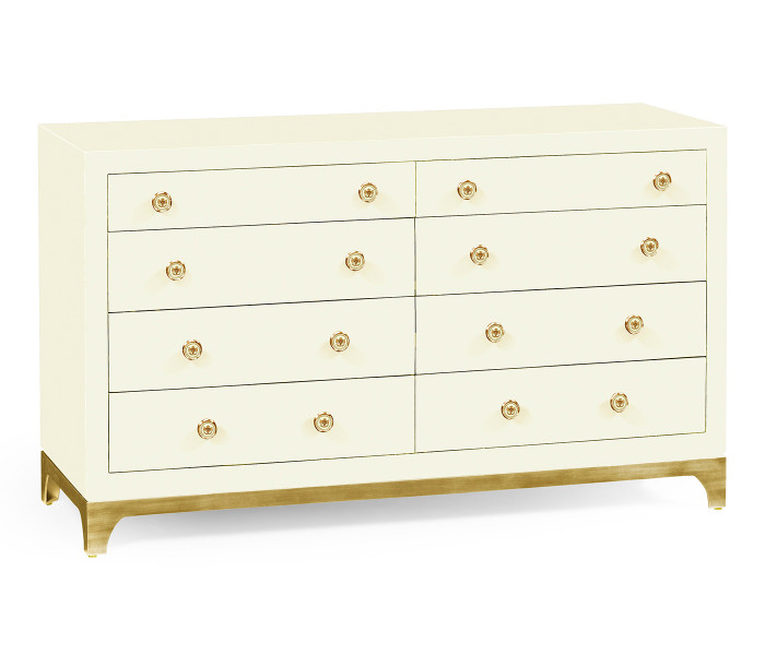 Blanc & Gold Double Low Chest 
