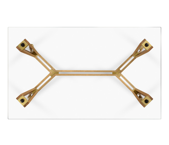 Midcentury Style Rectangular Oak Coffee Table