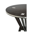 Architectural Circular Black Mocha Oak Bar Table 36