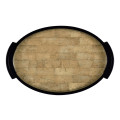 Small Elliptical Tray In Brown Brick Eggshell