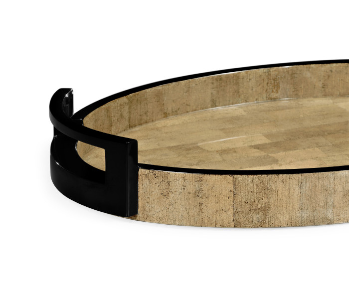 Large Elliptical Tray In Brown Brick Eggshell