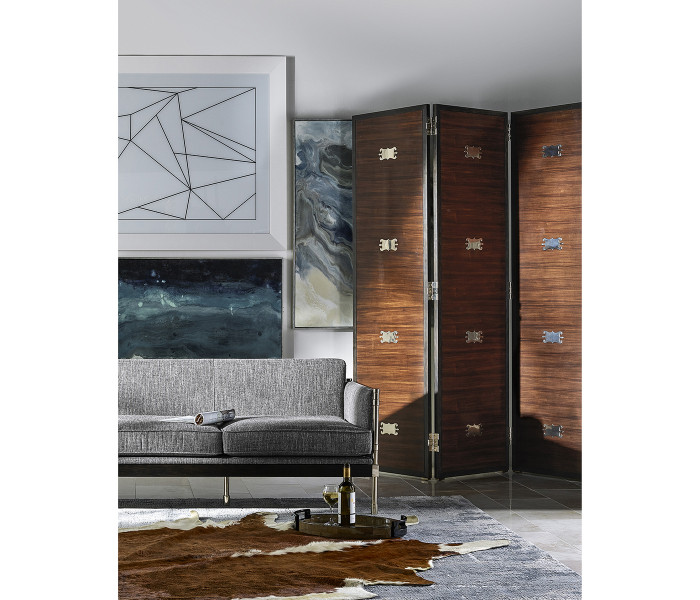 Large Elliptical Tray In Brown Brick Eggshell