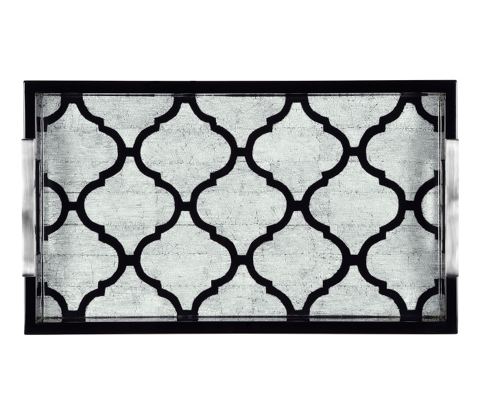 Rectangular Black & Eggshell Tray