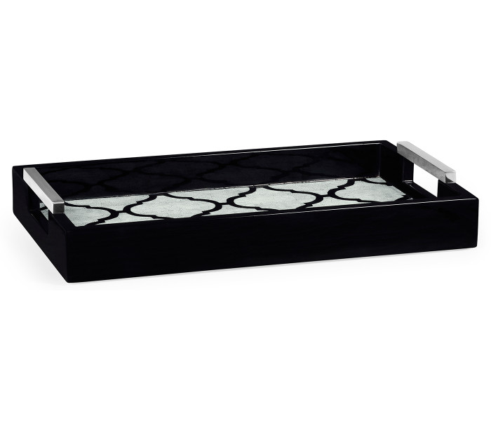 Rectangular Black & Eggshell Tray