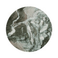 Round Faux Black & Grey Marble Cut-Out Lamp Table