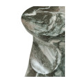 Round Faux Black & Grey Marble Cut-Out Lamp Table