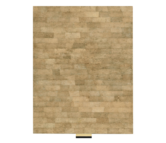 Brown Brick Eggshell End Table with Drawer