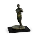 Pair Of Dark Antique Bronze Golfer Bookends