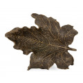 Three Rustic Bronze Leaf Dishes