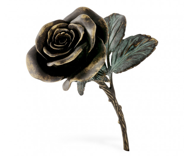 Antique Dark Bronze Blooming Rose
