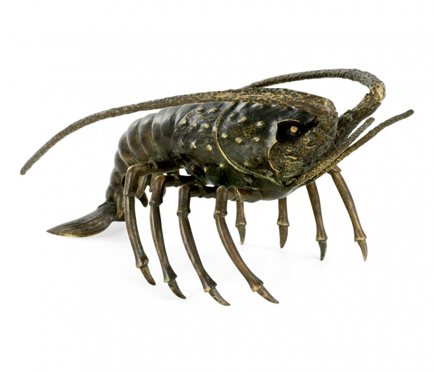 Antique Dark Bronze Langoustine