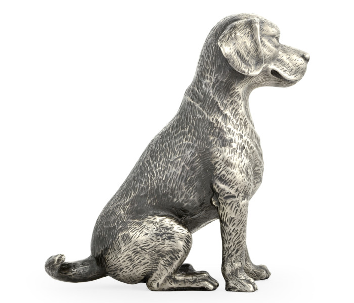 Antique White Brass Beagle Dog