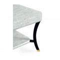Square White Smoke Eggshell Inlay Coffee Table