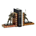 Pair of Antique Dark Bronze Roman Gladiator Bookends