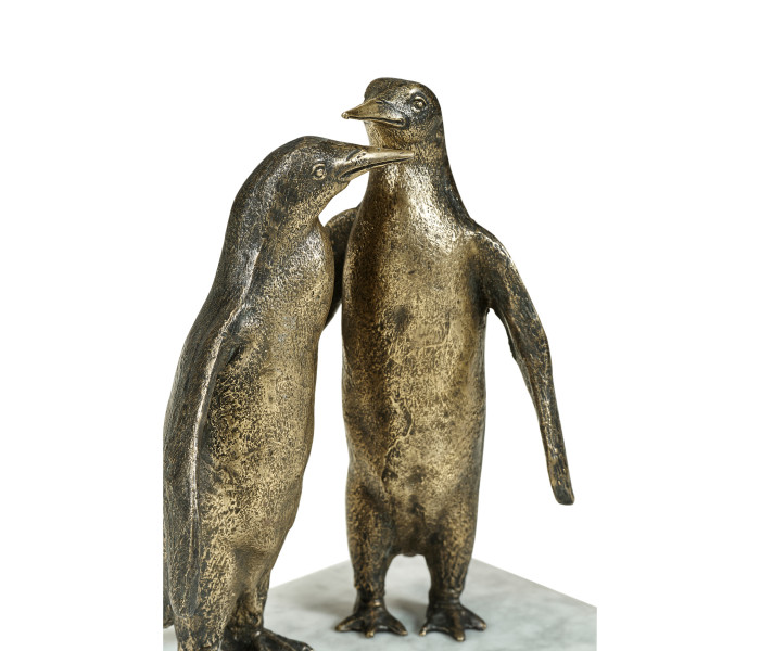 Anitque Dark Bronze Penguins