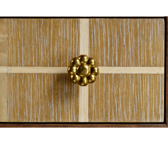 Pale Tartan Two-Drawer Nightstand