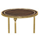 Small Round Dark Santos & Brass End Table