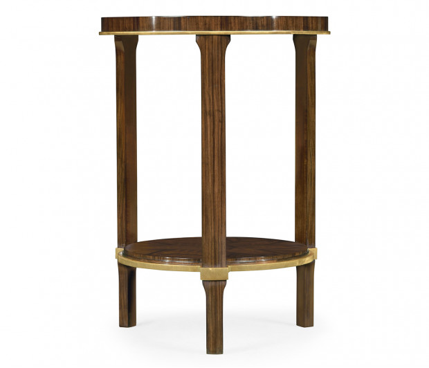 Small Round Dark Santos End Table