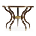 Round Dark Santos & Brass Centre Table