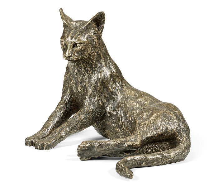 Antique Dark Bronze Cat