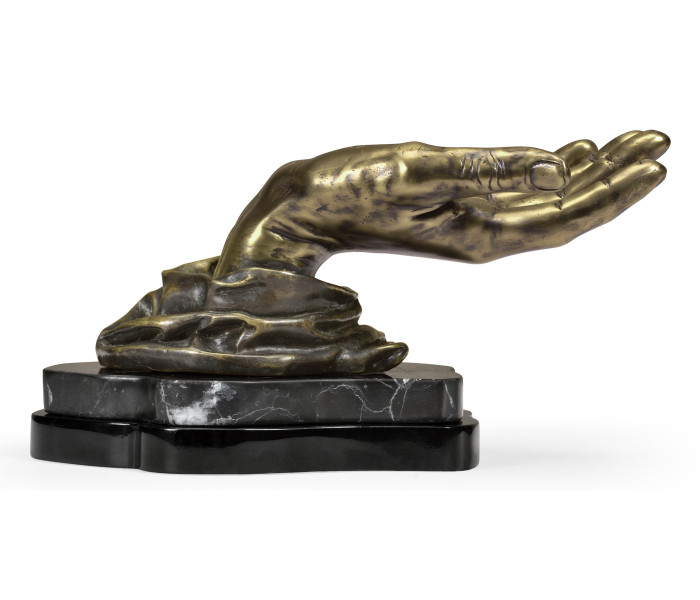 Single Light Brass Open Face Palm