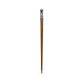 Mahogany Walking Stick with Brass Dog Topper