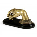 Antique Brass Hand Paperweight