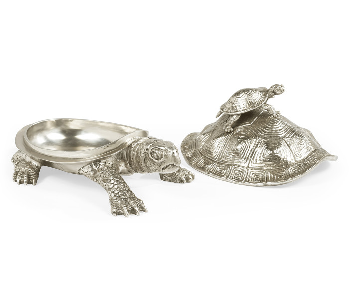 White Stainless Steel Turtle Container