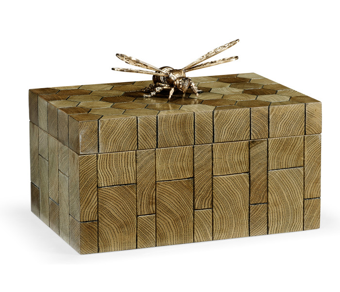 Rectangular Oyster Honeycomb Oak Bee Box