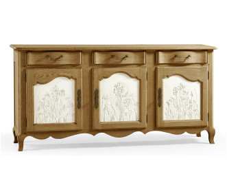 Sundial Floral Three Door Buffet