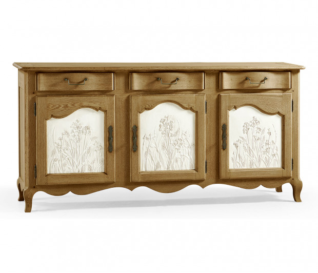 Sundial Floral Three Door Buffet